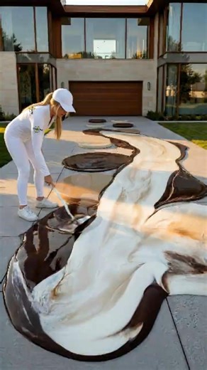 UNBELIEVABLE Marble Epoxy Driveway Makeover! Full Process Breakdown 🤯