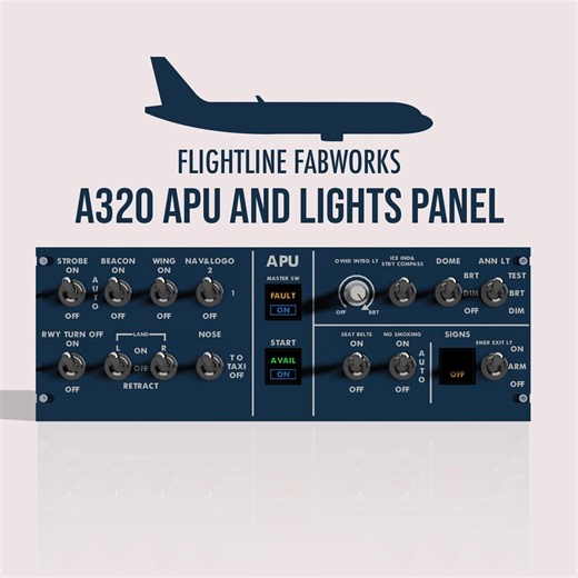 A320 APU and Lights Panel, Flight Simulator Overhead, Functional LED Buttons, Fenix - FBW Compatible - Etsy UK