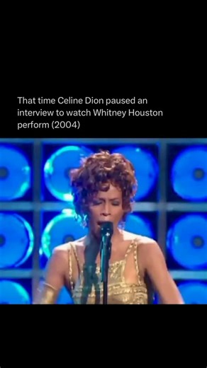Pop History Book on Instagram: "Celine was so real for that 😫❤️ Celine Dion pausing an interview to watch Whitney Houston perform live at the 2004 World Music Awards. - #whitneyhouston #celinedion #music #iconic"