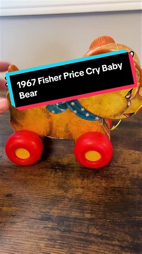 Released all the way back in 1967! The Fisher Price Cry Baby Bear #fisherprice #retrotoys #vintagetoys #backintheday #1960s