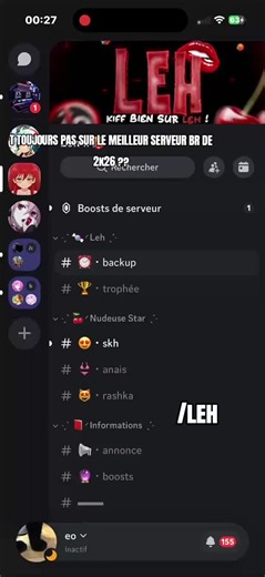 serveur discord br 92i /leh #discordserver #92i #br #serveurdiscordbr #br