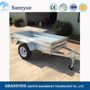 [Hot Item] Single Axle Two Wheel Structure Small Box Flat Top Trailer