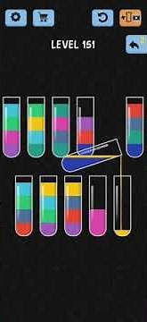 Water Color Sort Level 151 Walkthrough Solution iOS/Android