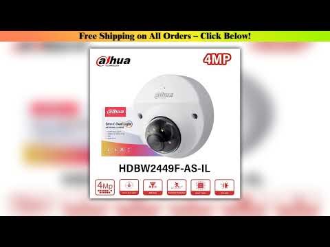 Dahua 4MP Full Color Mini Dome Camera Smart Dual Light 2K IP Camera IR 30m Built-in Mic Audio