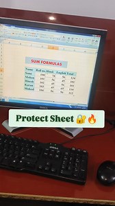 Lock Cell & Protect Sheet in MS Excel || #computer #typing #basic #excel #education #exceltricks #viralreels #shortreels珞like♥️andfollow | Jeetu Singh | Facebook