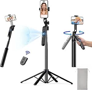 NEMOVA 68'' Auto Face Tracking Tripod for iPhone, 360° Rotation Phone Tripod with Wireless Remote and Phone Holder, Selfie Stick for Android, Applied to YouTube, Tiktok, Facetime