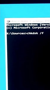 chkdsk command type in proper way