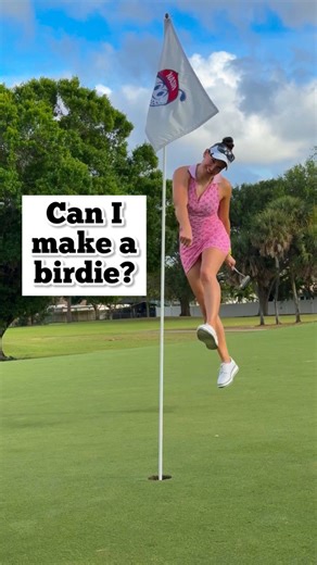 Do I have what it takes to make a birdie? 🐥 Tell me about the last time you made a birdie worthy of a kicking and screaming celebration 😎 ⛳️: Palm Beach National @palmbeachnationalgolf #birdie #pimentocheese #golffashion #golfcourse | Fit Golfer Girl
