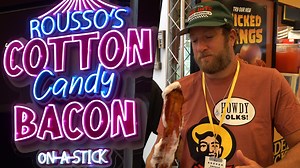 327K views · 2.9K reactions | State Fair of Texas Review - Rousso’s Cotton Candy Bacon on a Stick (Dallas, TX) | David Portnoy - El Presidente | Facebook