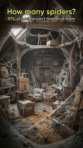How many spiders? | Can You Spot It? #puzzle #quiz #competition #fun #relax #asmr #spider