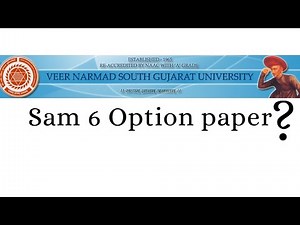 Options paper ? BA paper pattern | #surat #gujarat #india #education #BA #vnsgu