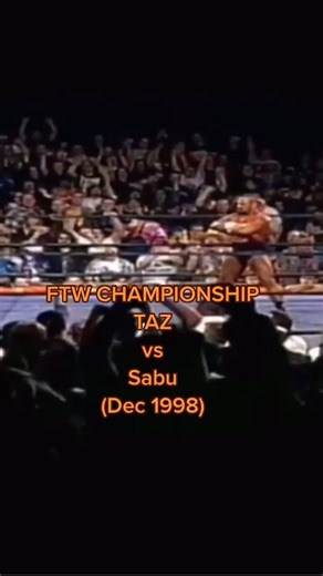 Sabu vs Tax for the FTW Championship #ecw #taz #sabu #ThrowbackSongs #prowrestling