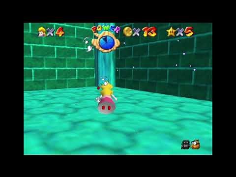 Princess Peach Swimming Underwater in Mario 64