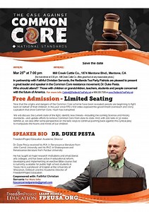 Unite IE Radio, Dr. Duke Pesta: The Case Against Common Core, and Things You Should Know This Week (03/06/15)