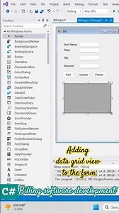 C# Billing software development _Adding Data Grid View 🪟