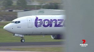 Wellcamp Airport was busier than usual on Monday as Bonza's first flight touched down. The budget airline is planning more routes later this year, as it expands its regional Queensland footprint. 7NEWS at 6pm. More local news: 7news.com.au/news/toowoomba #7NEWS | 7NEWS Toowoomba