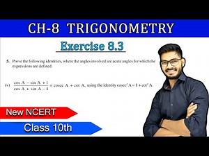 Class 10th Question 4 Part 5 Exercise 8.3 of Chapter 8 Trigonometry NEW NCERT || By Rajeev Sir CBSE