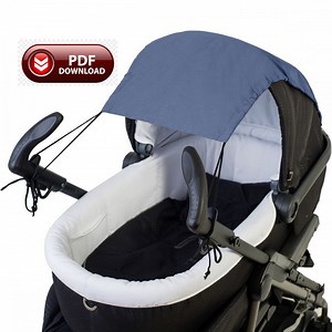 Sun Shade Cover for Pram Stroller PDF Sewing Pattern Instant Download Tutorial With Video Instructions DIY Project Baby Carriage Accessory - Etsy