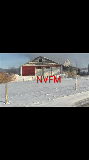 Barn Fire on South Rd in Fairfield on 02/09/2026 Fairfield Volunteer Fire Department St. Albans Town Fire Department Sheldon Fire Department - Sheldon Vermont responded | Northern Vermont Fire Media