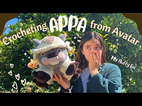 crocheting Appa from Avatar the Last Airbender! / my biggest project ever! / my fluffy boi / diy