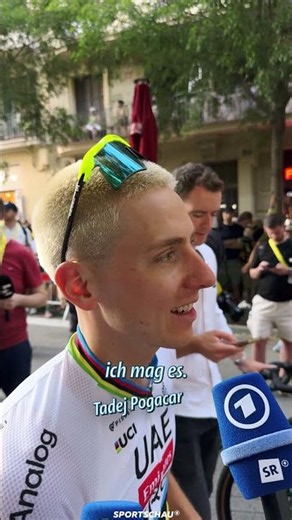 Pogacar voll im Tour-Modus 💛😅 | Sportschau #shorts