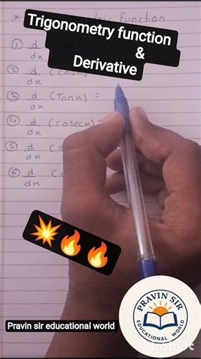 🔥👉Trigonometry function and it's derivative 👈🔥