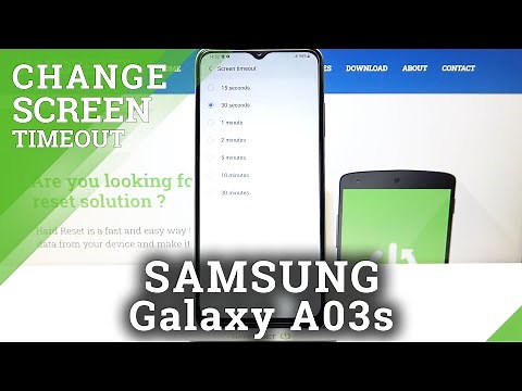 How to Change Screen Timeout in SAMSUNG Galaxy A03s- Customize Display Settings