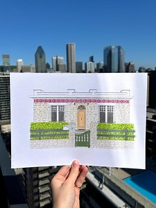 Dessin/illustration de maison personnalisé(e) - Etsy France