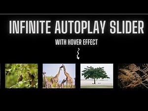 Make an Infinite Autoplay Slider with Hover Effect | Autoplay Image Slider with HTML - CSS only.