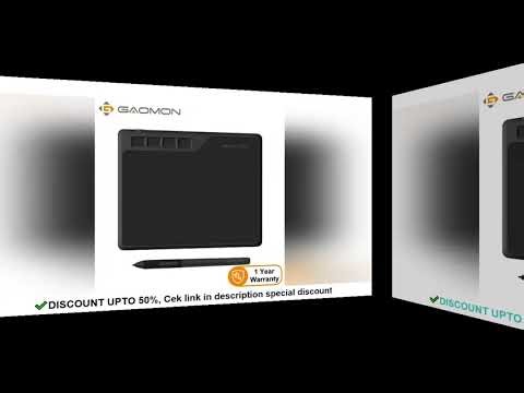 6.5x4 Inch GAOMON S620 Graphics Tablet Portablet Art Writing Board Easy Android Phone Connection, Pe