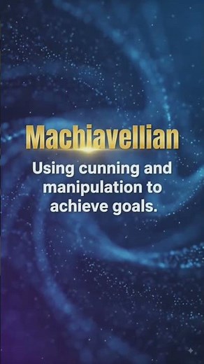 A Word Every Politician Should Know? | Machiavellian