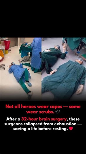 imtiaz Ahmed on Instagram: "In China, a photo captured hearts around the world — two exhausted surgeons lying on the cold operating room floor after performing a 32-hour brain surgery that saved a patient’s life. ❤️ The doctors, Dr. Dai and Dr. Tian, from the First Affiliated Hospital of Fujian Medical University, spent over a full day in surgery, battling exhaustion and fatigue to repair a life-threatening brain aneurysm. Once the procedure was finally successful, they ensured their patient was
