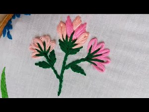 Beautiful Floral Hand Embroidery | Easy Flower Stitch Tutorial for Beginners