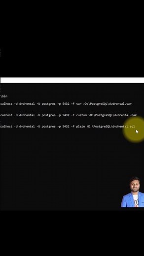 How To Backup PostgreSQL Database Using psql SQL Shell CMD || Best PostgreSQL Tutorial Shorts