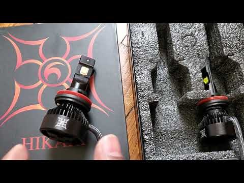 Hikari LED upgraded headlight bulbs 6000K cool white H11 unboxing/review