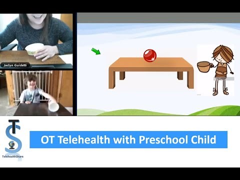Telehealth OT Session (Marbles, visual tracking, fine motor, visual motor, bilateral coordination)