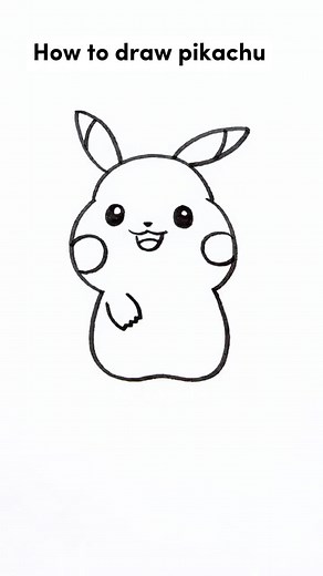 Here is an easy way to draw a cute pikachu for kids. #stepbystepguideforkids #artwork #ideas #tutorial #followerseveryone | Nica Aguilar