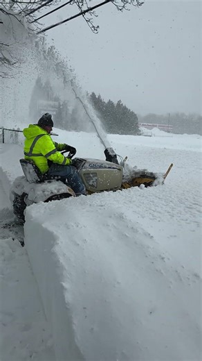 blizzard of 2026 snow removal cub cadet 1864 with snow blower attachment pt2