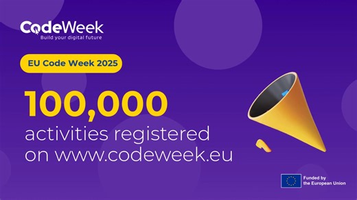 🎉 #EUCodeWeek has reached 100,000 activities on the EU Code Week map! 🎉 For the first time ever, over 100,000 activities have been registered on the EU Code Week scoreboard — and we’re just getting started! This is a monumental achievement and a moment to celebrate the power of grassroots digital education across Europe. A huge congratulations to the incredible educators, event organisers, students, young people, and coding enthusiasts who are making this happen — not just during these two wee