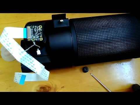 Mount Raspberry Pi Camera Module to telescope (with sample video of the Moon)