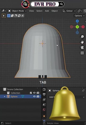 𝐓𝐮𝐭𝐨𝐫𝐢𝐚𝐥 : Make ❛ Bell ❜ in Blender .