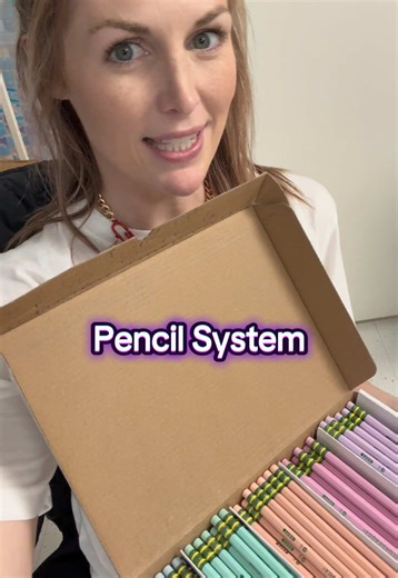 I feel like this is going to solve the pencil problem (or at least I hope so). What pencil systems do y’all have in place right now? Please share your awesome ideas with me!!! #teachersoftiktok #teacher #teacherlife #pencil #5thgrade