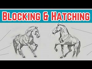 How to Draw Realistic Horse Sketches | Blocking and Hatching Tutorial