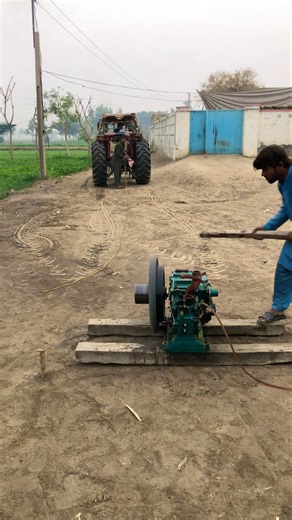 tractor start with diesel engine
