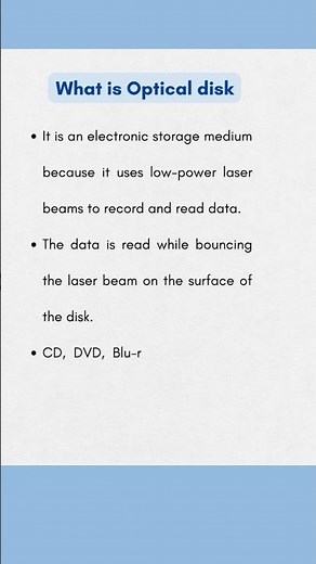 What is Optical Disk | Computer Fundamentals|
