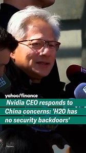 212K views · 2.1K reactions | Nvidia CEO Jensen Huang pushed back on warnings from Chinese officials about security risks associated with using Nvidia's chips. Huang also told reporters that Nvidia is working with the US government to bring a follow-up to its H20 chip to China. | Yahoo Finance | Facebook