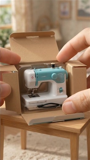 🧵 Unboxing Mini Sewing Machine to Solve Problems with My Tiny Clothes! 🏠✨