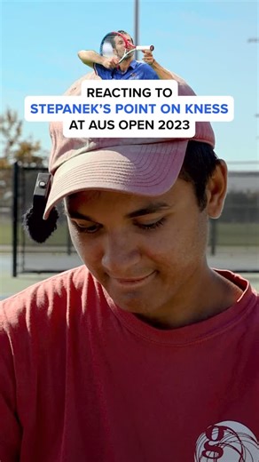 Sometimes you just have to play for the crowd. 😂 Coach Jason reacts to this hilarious point where the goal wasn’t just to win, but to put on a show... and he still won the point! Learn the fundamentals before you try the trick shots. Book a lesson with a pro coach at the link in our bio! #FunnyTennis #Entertainment #TennisHighlights #Showmanship #TennisCoach #TeachMeTo | TeachMe.To