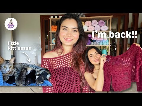 My new favourite crochet sweater | crochet vlog 💜