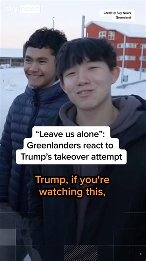 "Leave us alone": Greenlanders react to Trump's takeover attempt